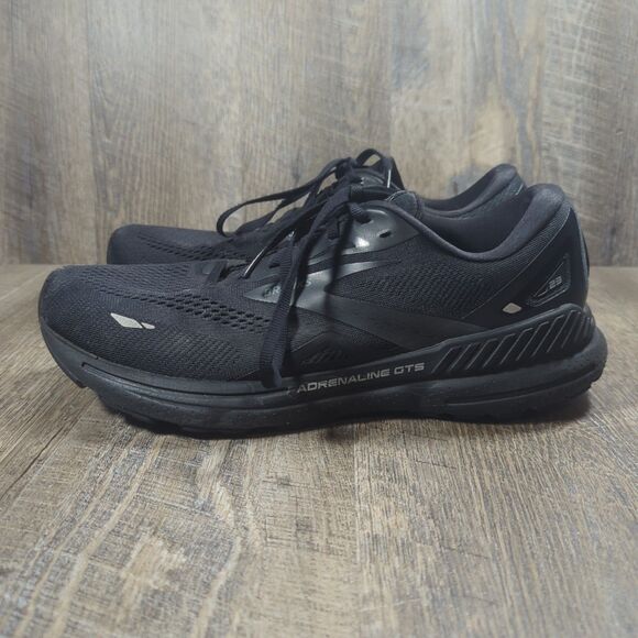 Brooks Adrenaline GTS 23 Shoes Mens Sz 11 Triple Black Running Athletic Sneakers - Picture 6 of 13